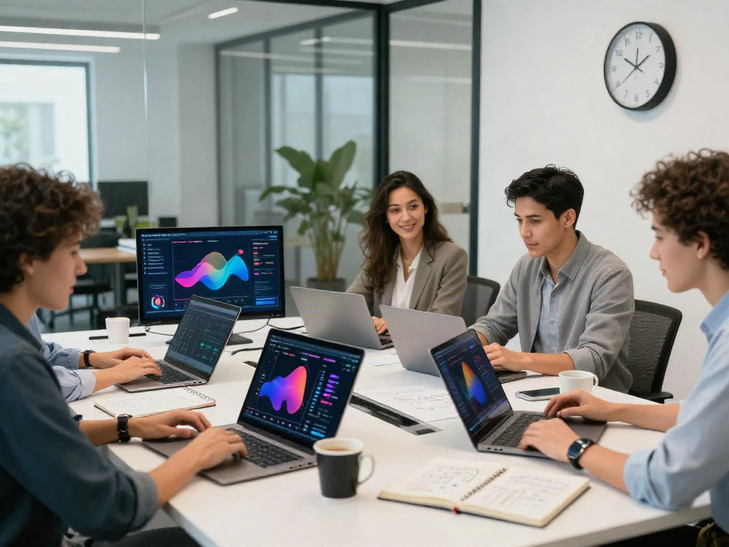 Instant indexing strategies discussed by a diverse marketing team in a modern office.