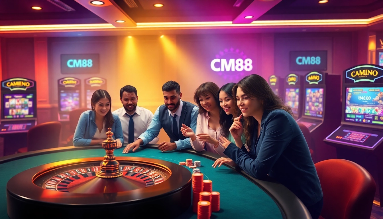 Engage in exciting online gaming at CM88 com with vibrant casino tables and thrilling slot machines.