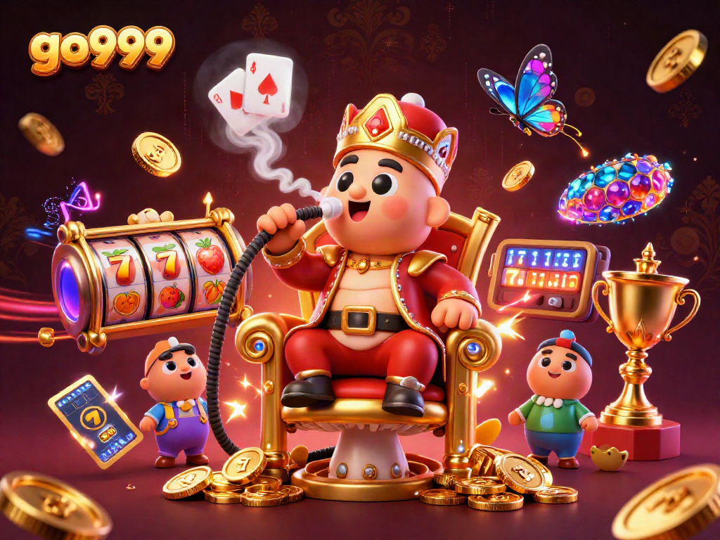 Engage in thrilling gameplay at go999, featuring vibrant slot reels and dynamic casino elements.