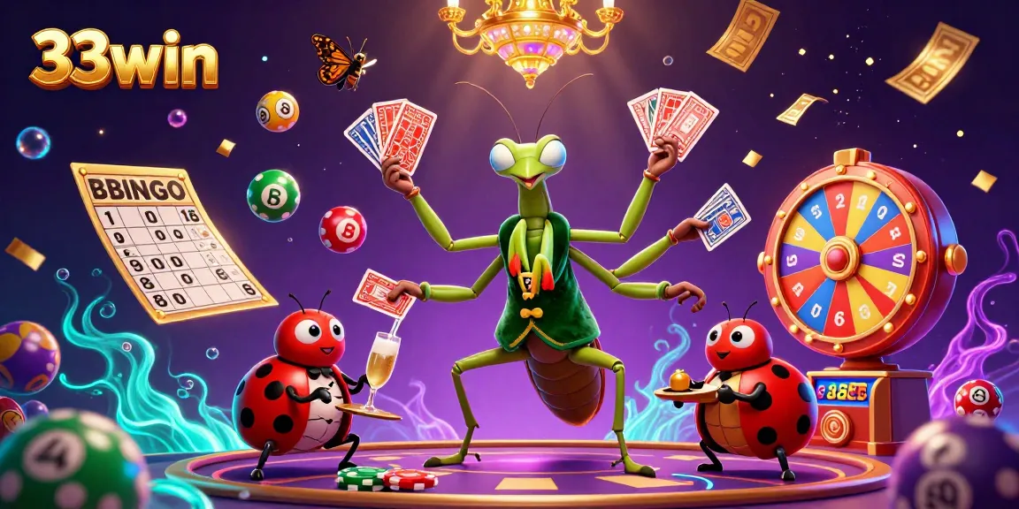 Experience dynamic gameplay with 33win's thrilling casino scene, featuring animated characters and vibrant gaming elements.