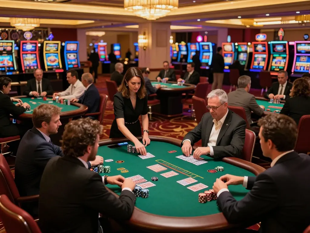 Engaging gameplay scene at https://ee888.sa.com/ with players at a blackjack table, stakes and strategy in action