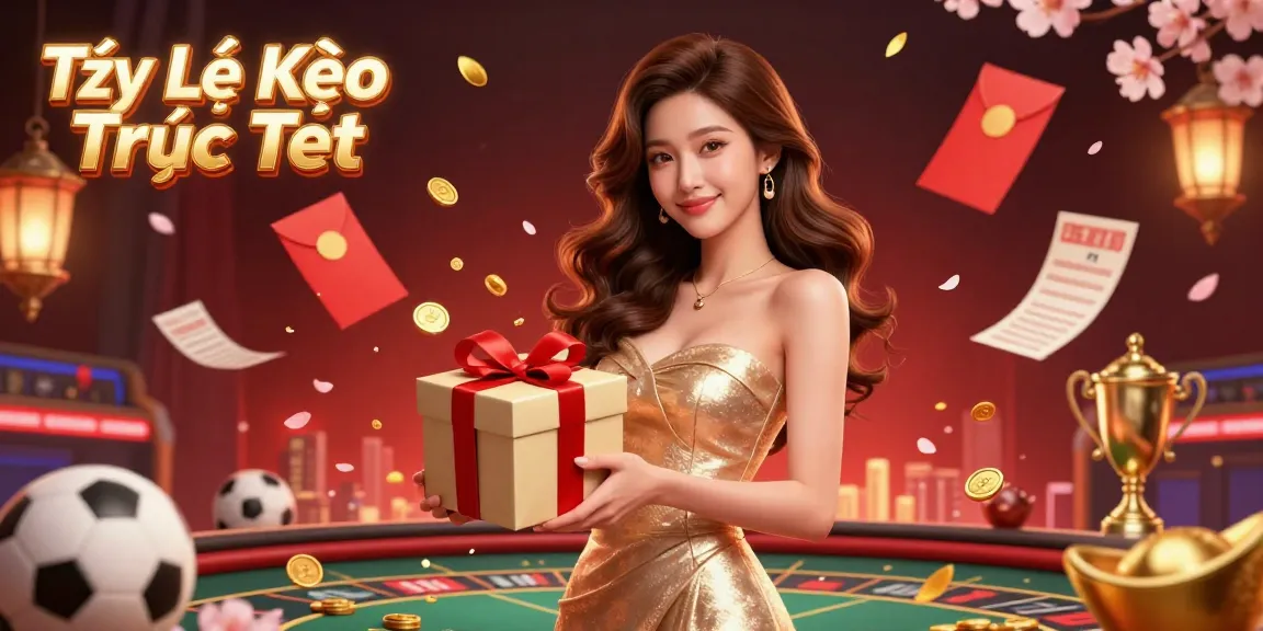 Tỷ Lệ Kèo Trực Tiếp highlights a glamorous Asian woman in a casino, immersed in vibrant betting activities.