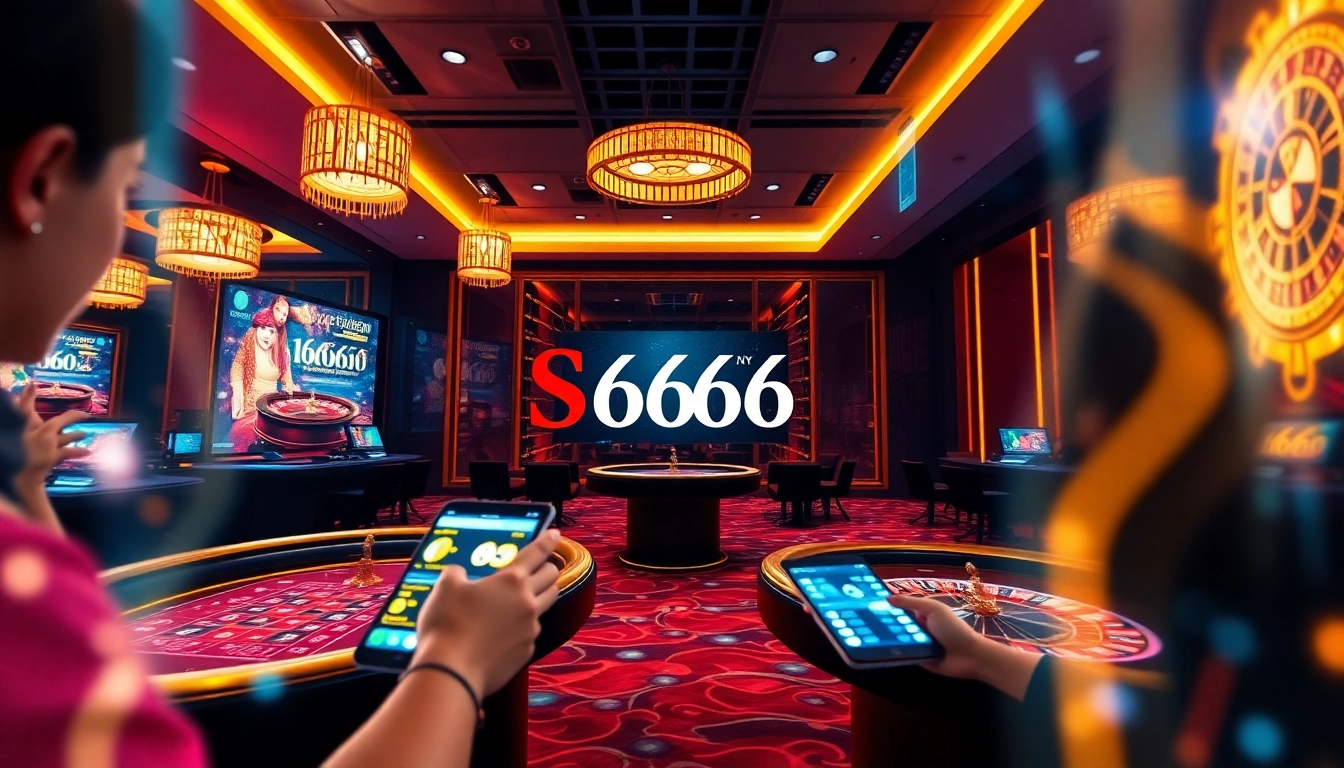 S666.nyc showcases an inviting virtual casino environment with diverse gaming options and vibrant colors.