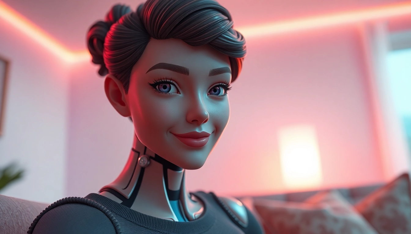Engaging AI character for intimate sex ai conversations in a warm, inviting setting.