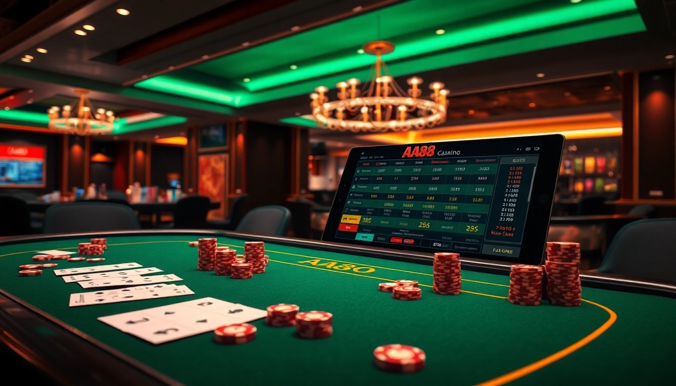 Experience the thrill of gambling at AA88 COM with luxurious casino gaming elements.