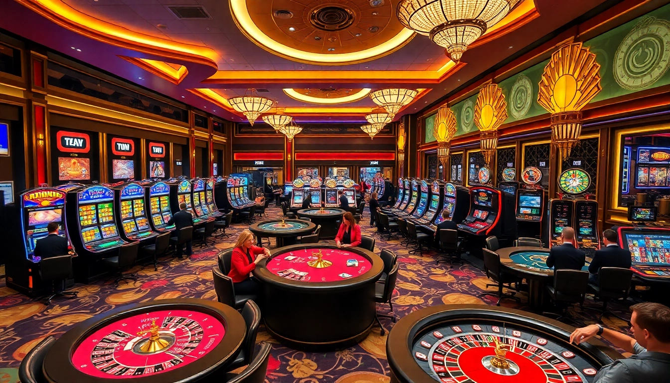 Engaging players enjoying thrilling games at XN 88 casino with excitement in the atmosphere.