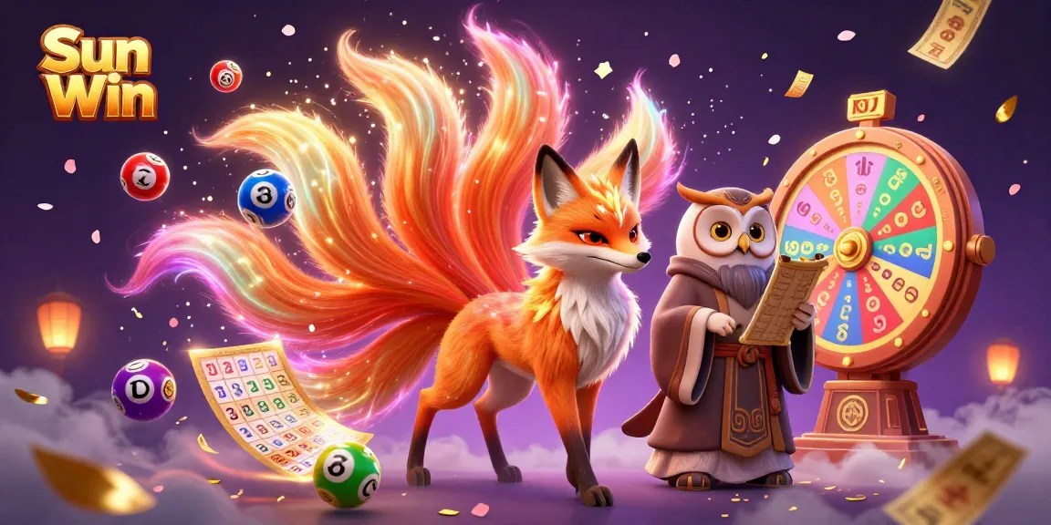 Experience the thrilling world of Sun Win where vibrant characters like a multi-colored nine-tailed fox bring excitement to your gaming journey.