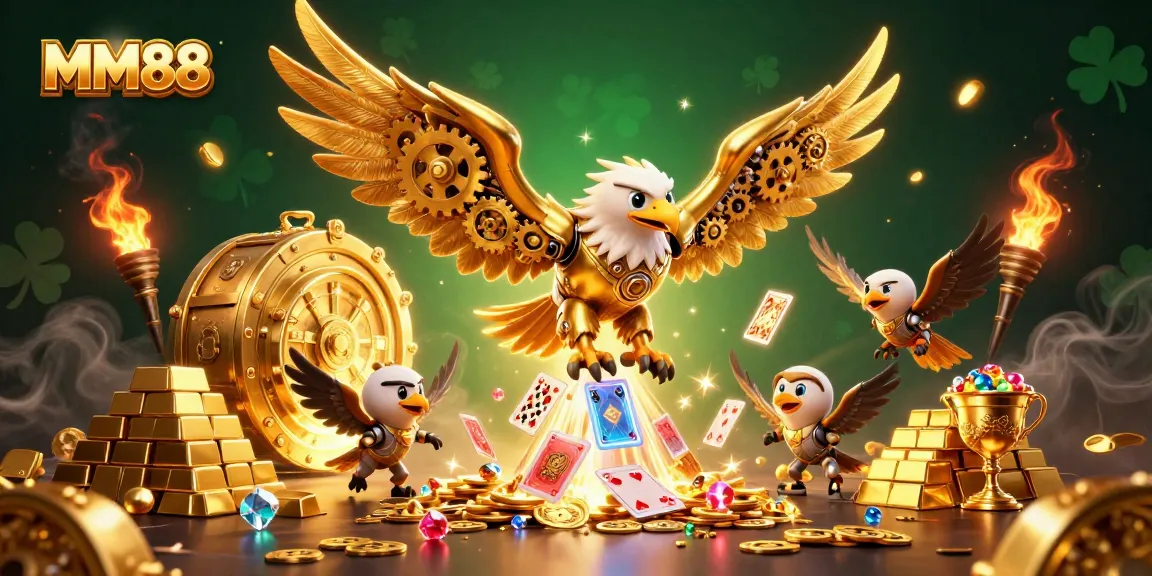 Experience MM88's thrilling world of online betting with an engaging 3D casino scene.